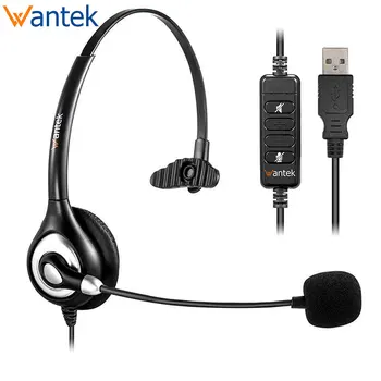 Wantek UC600 Mono USB Headset Lighhtweight Computer Headset with Microphone In-line Control for Call Center Skype PC VOIP Phone
Wantek UC600 Mono USB Headset Lighhtweight Computer Headset with Microphone In-line Control for Call Center Skype PC VOIP Phone
