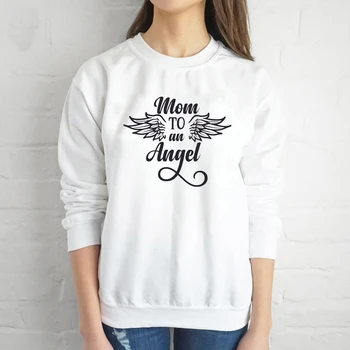 Mom to an Angel mother days gift slogan Wing graphic funny slogan casual young hipser tumblr sweatshirt pullovers art top- L268 
Mom to an Angel mother days gift slogan Wing graphic funny slogan casual young hipser tumblr sweatshirt pullovers art top- L268