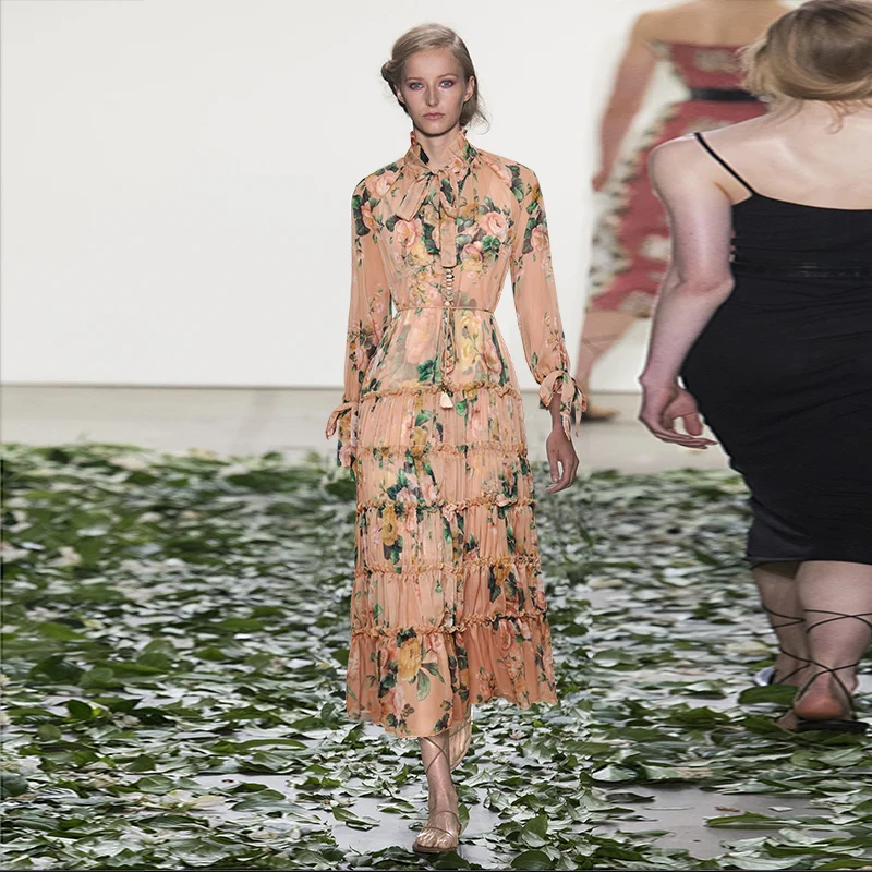 MoaaYina Fashion Designer Runway Female dress Spring Summer Women Dress Single-breasted Floral-Print Dresses
MoaaYina Fashion Designer Runway Female dress Spring Summer Women Dress Single-breasted Floral-Print Dresses