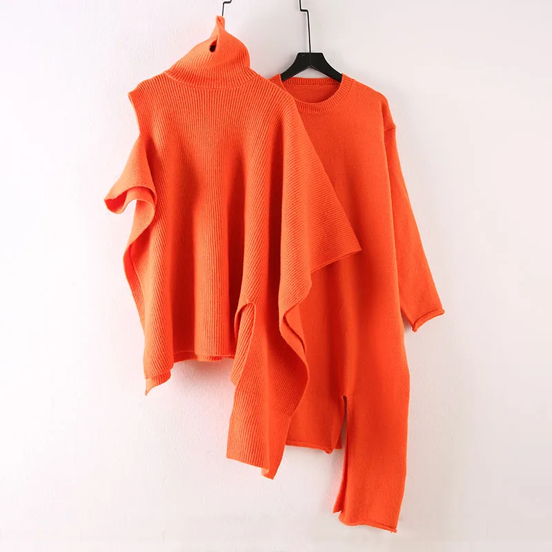 Women's Streetwear Ladies 2 Piece set Vintage Irregular Loose Batwing Sleeve Jumper Oversize solid color Ribbed Midi dress T421
Women's Streetwear Ladies 2 Piece set Vintage Irregular Loose Batwing Sleeve Jumper Oversize solid color Ribbed Midi dress T421