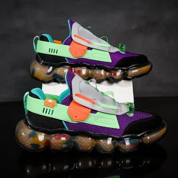 Summer Breathable Mesh Popcorn Sports Men's Shoes Autumn Colorful Running Net Shoes Thick Soles Increased Men Sneakers 
Summer Breathable Mesh Popcorn Sports Men's Shoes Autumn Colorful Running Net Shoes Thick Soles Increased Men Sneakers
