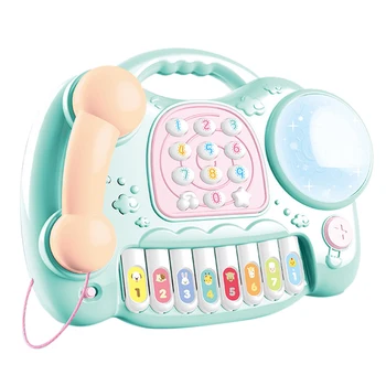 3 In 1 Children Multifunctional Musical Telephone Toy Electronic Keyboard Drum Early Educational Toys For Kids-Green/Cherry Pink
3 In 1 Children Multifunctional Musical Telephone Toy Electronic Keyboard Drum Early Educational Toys For Kids-Green/Cherry Pink