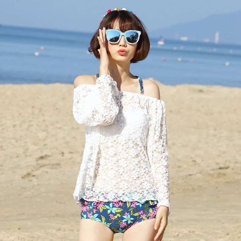 DK Bathing Suit Women's Fashion New Style Small Bust Gathering Lace Cover-up Bikini Three-piece Set Spa Resort Beach Swimwear
DK Bathing Suit Women's Fashion New Style Small Bust Gathering Lace Cover-up Bikini Three-piece Set Spa Resort Beach Swimwear
