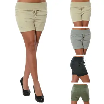 Summer Women Casual Solid Color Skinny Trousers Drawstring Waist Sliming and Fit Shorts
Summer Women Casual Solid Color Skinny Trousers Drawstring Waist Sliming and Fit Shorts