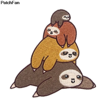 Patchfan The funny Cartoon Sloth Iron on Patches Clothing para diy Embroidered badges Sewing Applique Patchworks stickers A2685
Patchfan The funny Cartoon Sloth Iron on Patches Clothing para diy Embroidered badges Sewing Applique Patchworks stickers A2685