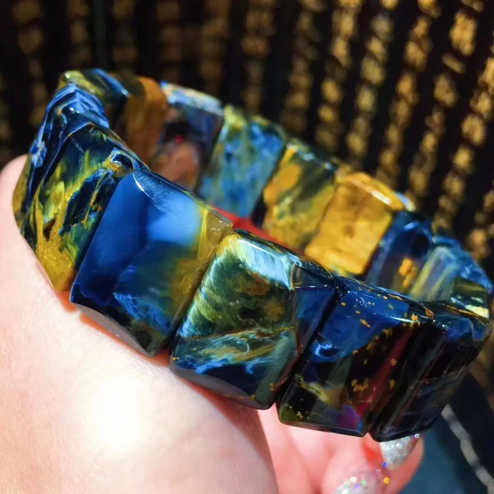 Natural Blue Yellow Namibia Pietersite Rectangle Bracelet 18x13mm Gemstone Beads Women Men Stretch Crystal AAAAA Certificate
Natural Blue Yellow Namibia Pietersite Rectangle Bracelet 18x13mm Gemstone Beads Women Men Stretch Crystal AAAAA Certificate