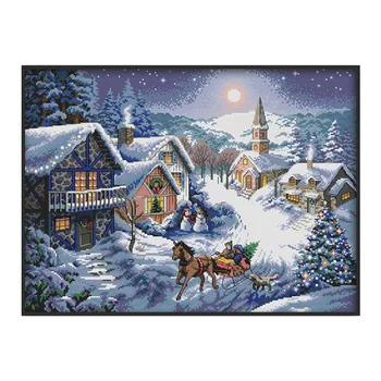 Dusk in The Snow Embroidery Kit Cross Stitch Sets 14CT 11CT Patterns Printed Fabric Needlework Sewing Crafts Handmade Home Decor
Dusk in The Snow Embroidery Kit Cross Stitch Sets 14CT 11CT Patterns Printed Fabric Needlework Sewing Crafts Handmade Home Decor