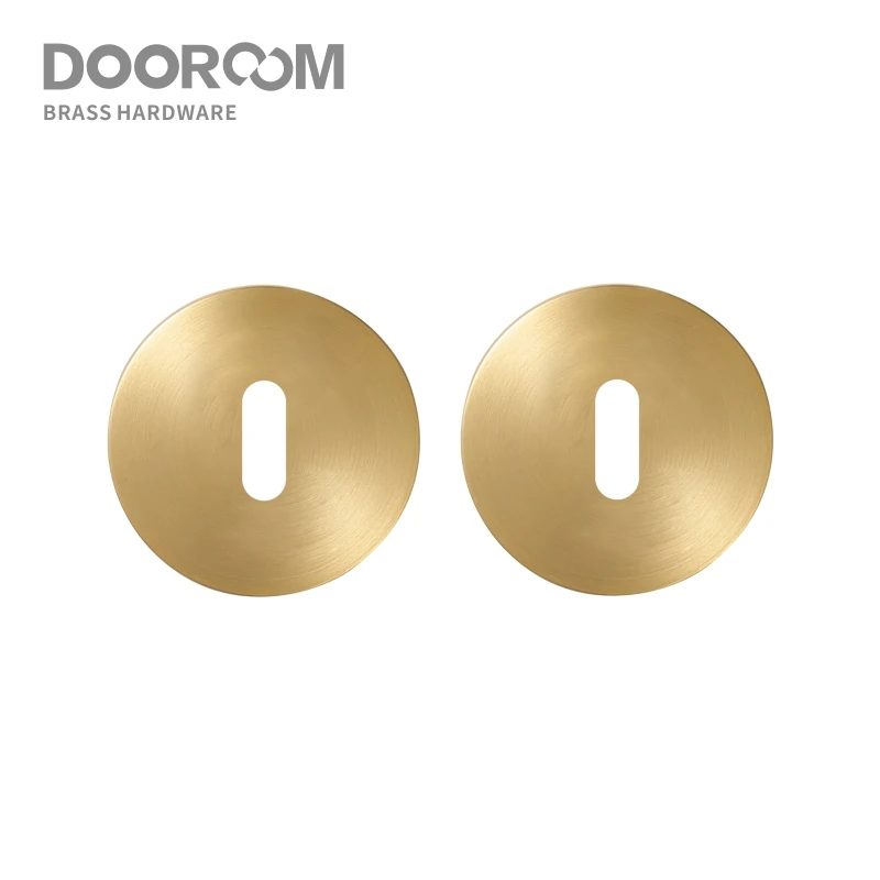 DOOROOM латунный дверной замок escutcheon пластинки накатанные в полоску Thumbturn для