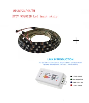 1-5m DC5V WS2812B Led Strip 30 pixels/leds/m WS2812 IC Smart 5050 RGB led Strip light+ SP107E Bluetooth LED Controller
1-5m DC5V WS2812B Led Strip 30 pixels/leds/m WS2812 IC Smart 5050 RGB led Strip light+ SP107E Bluetooth LED Controller