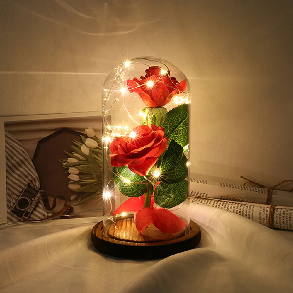 New Stimulation 2Pcs Rose Flowers LED String Light with Glass Cover Party Wedding Decor Birthday Mother's Day Anniversary Gift
New Stimulation 2Pcs Rose Flowers LED String Light with Glass Cover Party Wedding Decor Birthday Mother's Day Anniversary Gift