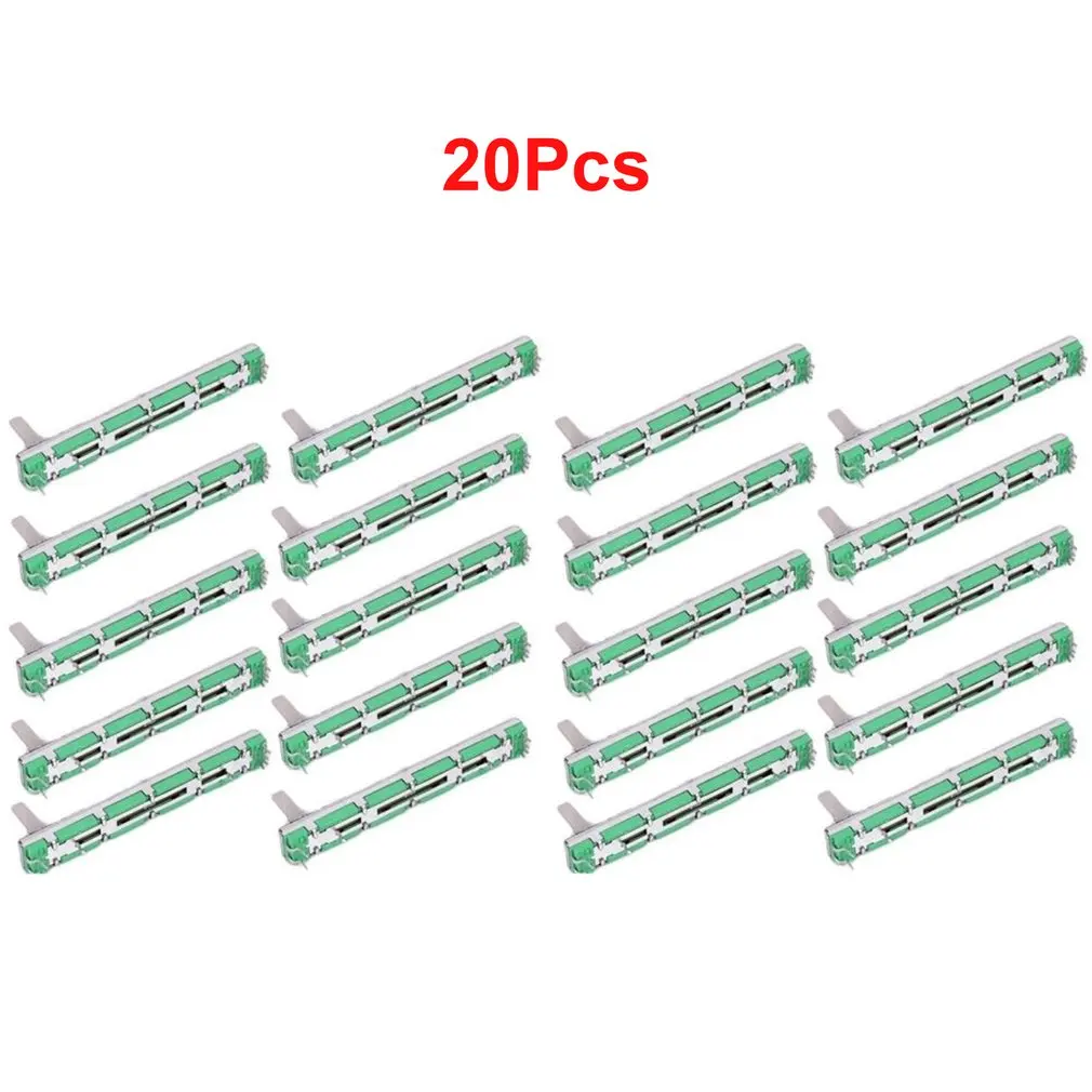 20pcs 75mm Dual Channel Behringer Pot Mixer Fader B10k Double Straight Slide Potentiometer Double Sliding Potentiometer Fader
20pcs 75mm Dual Channel Behringer Pot Mixer Fader B10k Double Straight Slide Potentiometer Double Sliding Potentiometer Fader