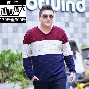 Season Men Youth Big Size Tide Brand Plus Fat Plus Size Three Colors Splicing Long Sleeve V Collar Knitting Sweater 
Season Men Youth Big Size Tide Brand Plus Fat Plus Size Three Colors Splicing Long Sleeve V Collar Knitting Sweater