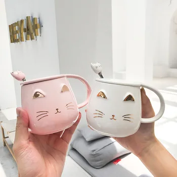 Cat with Lid Spoon Ceramic Big Belly Cup Creative Mug Students Gift Coffee Milk Cup
Cat with Lid Spoon Ceramic Big Belly Cup Creative Mug Students Gift Coffee Milk Cup