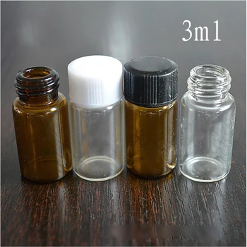 50Pcs Transparent Amber Small Glass Vials Bottles Brown Sample Laboratory Reagent Bottle Containers with Screw Cap 3ML
50Pcs Transparent Amber Small Glass Vials Bottles Brown Sample Laboratory Reagent Bottle Containers with Screw Cap 3ML