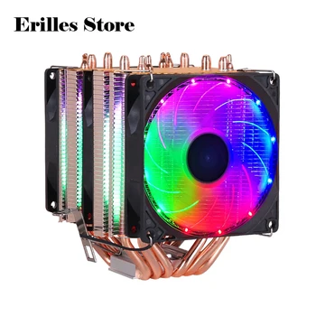 CPU Cooler radiator 6 heat-pipes RGB Cooling 3PIN 4PIN 2 Fan For Intel 1150 1155 1156 1366 2011 X79 X99 Motherboard AM2/AM3/AM4
CPU Cooler radiator 6 heat-pipes RGB Cooling 3PIN 4PIN 2 Fan For Intel 1150 1155 1156 1366 2011 X79 X99 Motherboard AM2/AM3/AM4