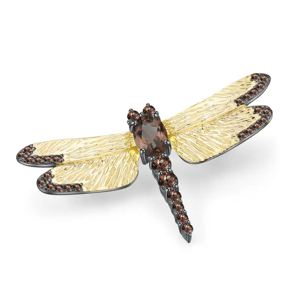 GEM'S BALLET 925 Sterling Sliver Handmade Dragonfly Brooches 1.05Ct Natural Vintage Smoky Quartz Brooch For Women Fine Jewelry
GEM'S BALLET 925 Sterling Sliver Handmade Dragonfly Brooches 1.05Ct Natural Vintage Smoky Quartz Brooch For Women Fine Jewelry