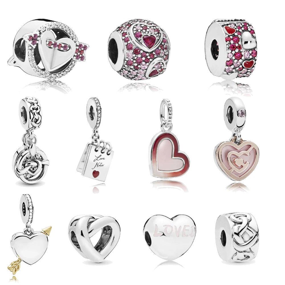 Sparkling Arrow Knotted Heart Love Notes Asymmetric Hearts of Love Charms Beads Fit Pandora Bracelet Jewelry Making Women Gift
Sparkling Arrow Knotted Heart Love Notes Asymmetric Hearts of Love Charms Beads Fit Pandora Bracelet Jewelry Making Women Gift