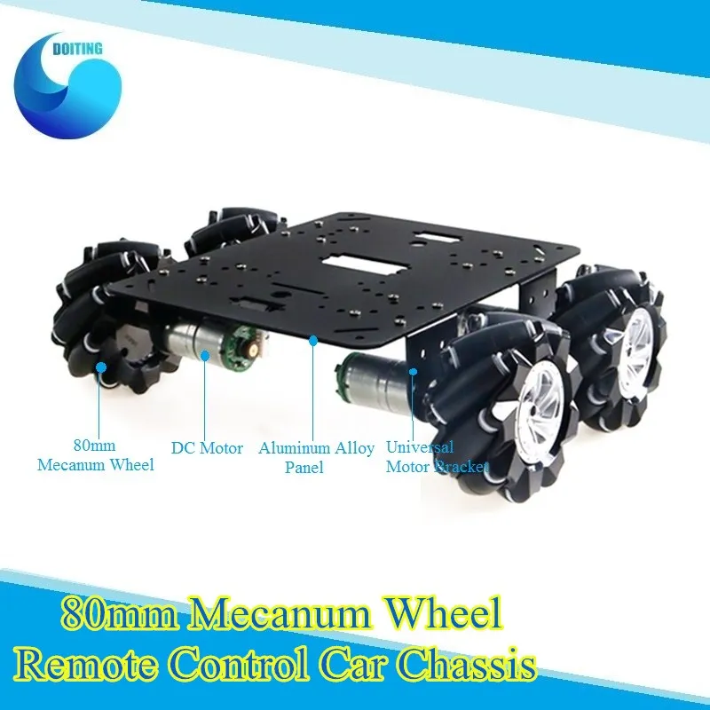 10kg 80mm Mecanum Wheel Car Chassis Kit Omni Robot With Metal Panel Arduino For for Toy DIY mc800 | Игрушки и хобби