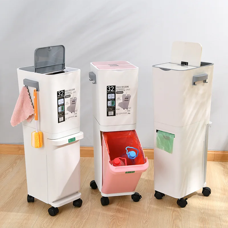 Fashion Creative 2 Layer Trash Bin Sorted Garbage Can Recycle Bin Gap Standing Bucket Space Saving Storage Box Kitchen Organizer
Fashion Creative 2 Layer Trash Bin Sorted Garbage Can Recycle Bin Gap Standing Bucket Space Saving Storage Box Kitchen Organizer