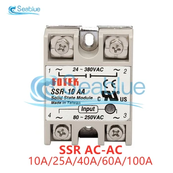 SSR-10AA/25AA/40AA/60AA/100AA AC Control AC SSR White Shell Single Phase Solid State Relay 10A 25A 40A 60A 100A
SSR-10AA/25AA/40AA/60AA/100AA AC Control AC SSR White Shell Single Phase Solid State Relay 10A 25A 40A 60A 100A
