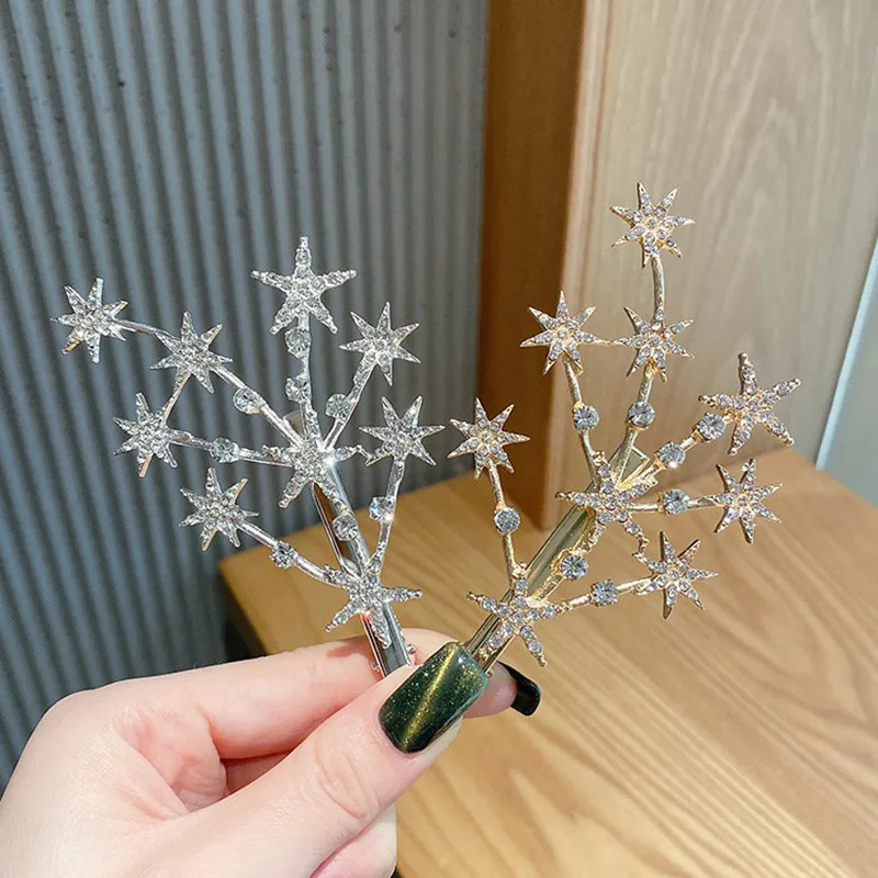 New Fashion Crystal Hair Clips For Women Handmade Geometric Hair Barrette Diamond Pentagram Hairpins Hair Styling Accessories
New Fashion Crystal Hair Clips For Women Handmade Geometric Hair Barrette Diamond Pentagram Hairpins Hair Styling Accessories