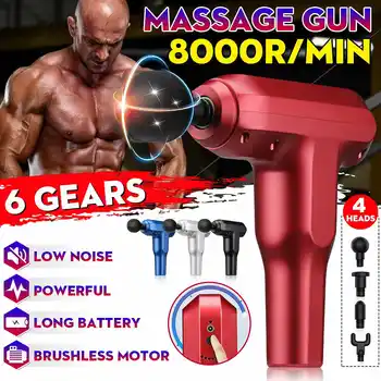 6 gears Massage Gun Fascia Gun Sport Therapy Muscle Massager Body Relaxation Pain Relief Slimming Shaping Massager with 4 heads
6 gears Massage Gun Fascia Gun Sport Therapy Muscle Massager Body Relaxation Pain Relief Slimming Shaping Massager with 4 heads