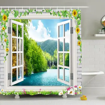 Simulation Seaview Scenery Decor Bath Drapes Home Bathtub with Hooks Fabric Polyester Curtain
Simulation Seaview Scenery Decor Bath Drapes Home Bathtub with Hooks Fabric Polyester Curtain