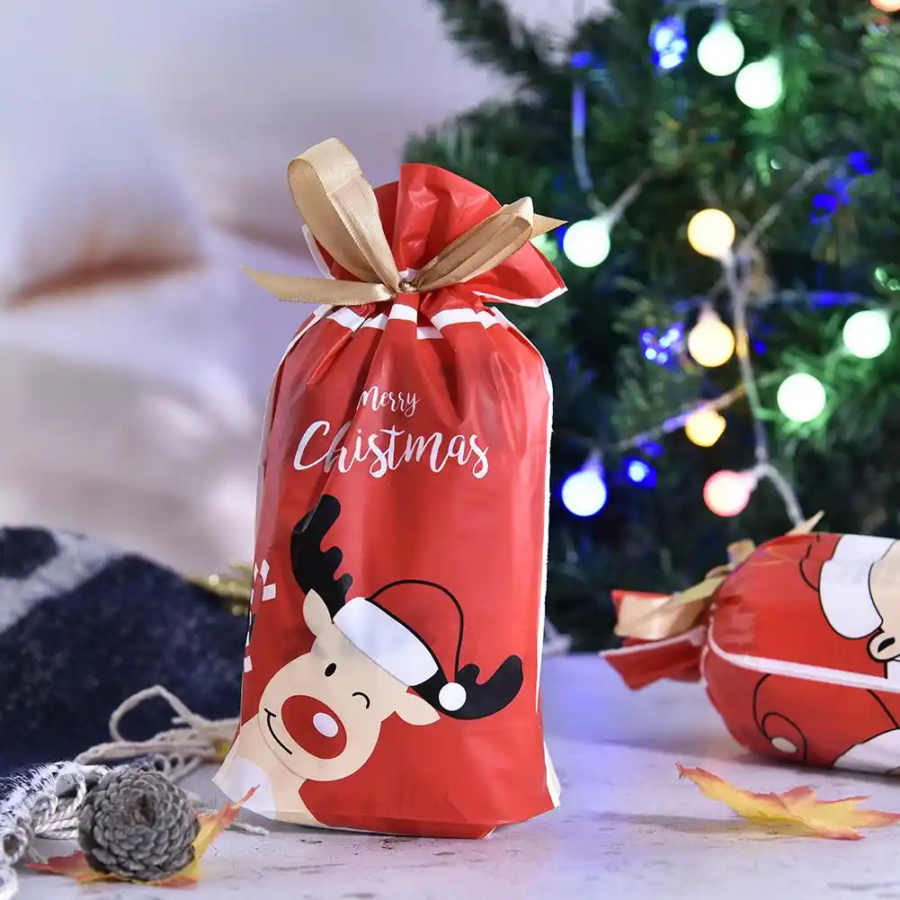 santa claus xmas tree packing bags for christmas new year gift