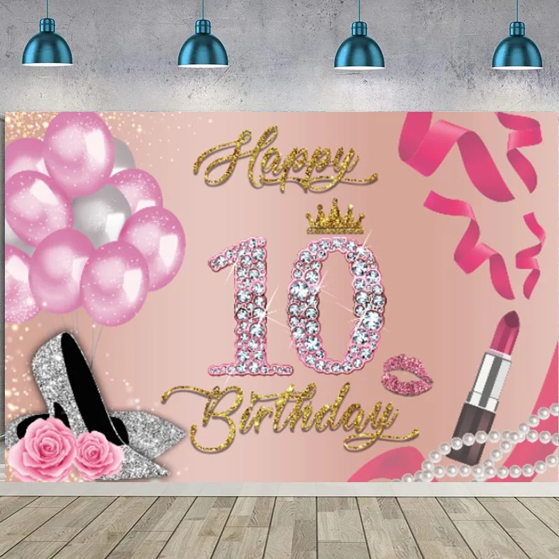 Розовый фон для фотосъемки с изображением 10-го дня рождения девочек 10 лет вечеринка в честь Дня Рождения Блестящий Алмазный фон для фотосту...
Розовый фон для фотосъемки с изображением 10-го дня рождения девочек 10 лет вечеринка в честь Дня Рождения Блестящий Алмазный фон для фотосту...
