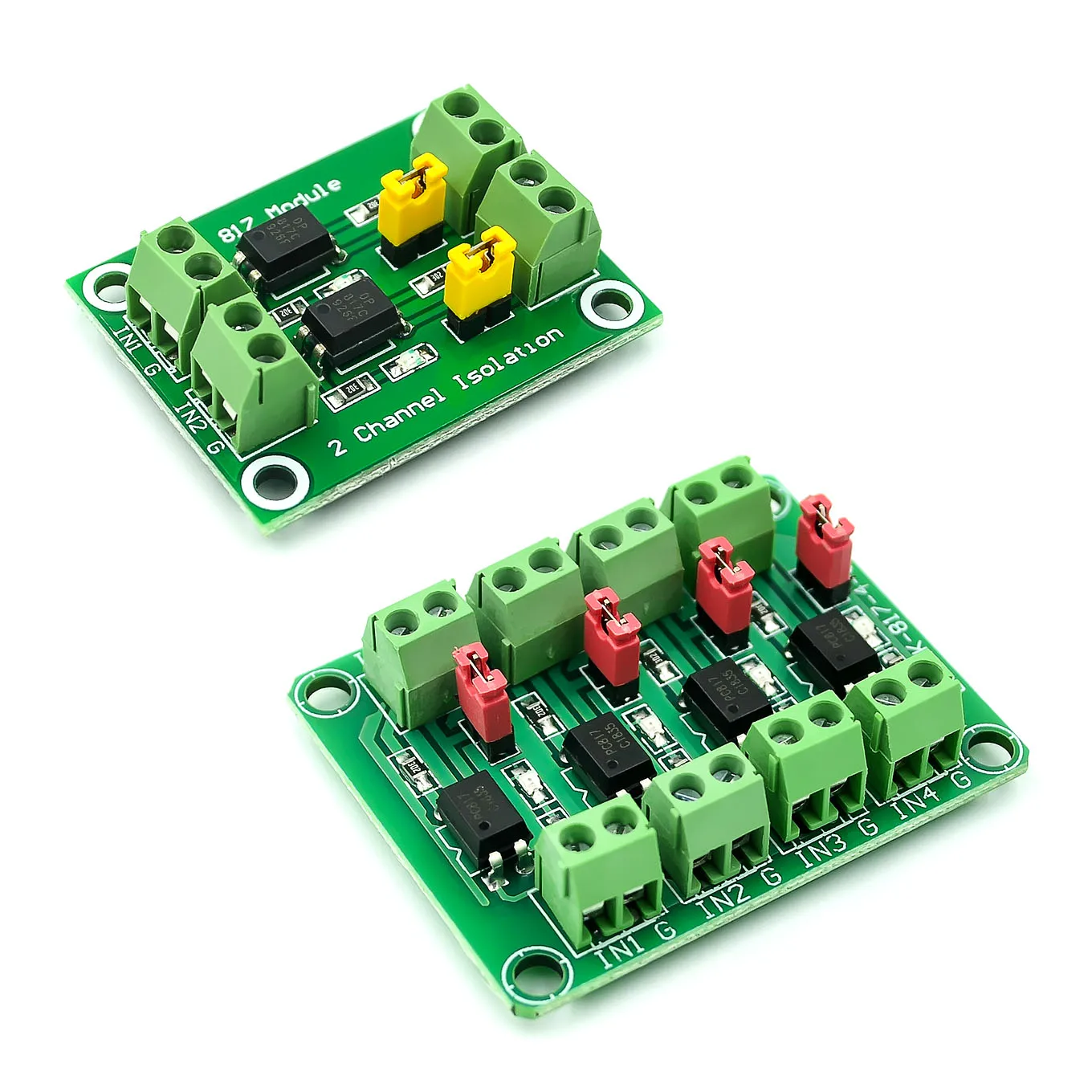 PC817 2 4 Channel Optocoupler Isolation Board Voltage Converter Adapter Module 3.6-30V Driver Photoelectric Isolated Module
PC817 2 4 Channel Optocoupler Isolation Board Voltage Converter Adapter Module 3.6-30V Driver Photoelectric Isolated Module