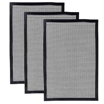 BBQ Mat 3Pc 40X30cm Non-Stick Heat-Resistant Bbq Barbecue Mesh Mat for Electric Barbecue Mesh (Black)
BBQ Mat 3Pc 40X30cm Non-Stick Heat-Resistant Bbq Barbecue Mesh Mat for Electric Barbecue Mesh (Black)