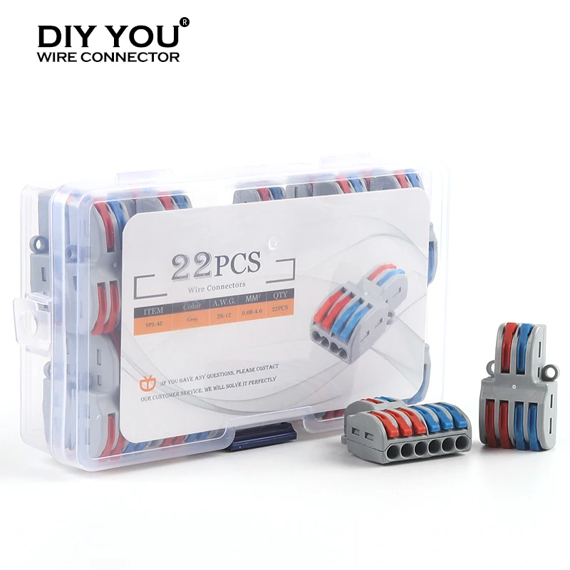 Универсальный Компактный сплиттер SPL-42/62 в коробке, быстроразъемный соединитель для кабеля, Клеммная колодка для быстрого провода
Универсальный Компактный сплиттер SPL-42/62 в коробке, быстроразъемный соединитель для кабеля, Клеммная колодка для быстрого провода