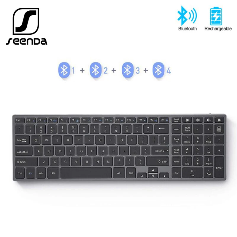 SeenDa Bluetooth Keyboard for iPad Tablet Laptop Compatible with IOS Windows Metal Rechargeable Keyboard AZERT French/Russia
SeenDa Bluetooth Keyboard for iPad Tablet Laptop Compatible with IOS Windows Metal Rechargeable Keyboard AZERT French/Russia