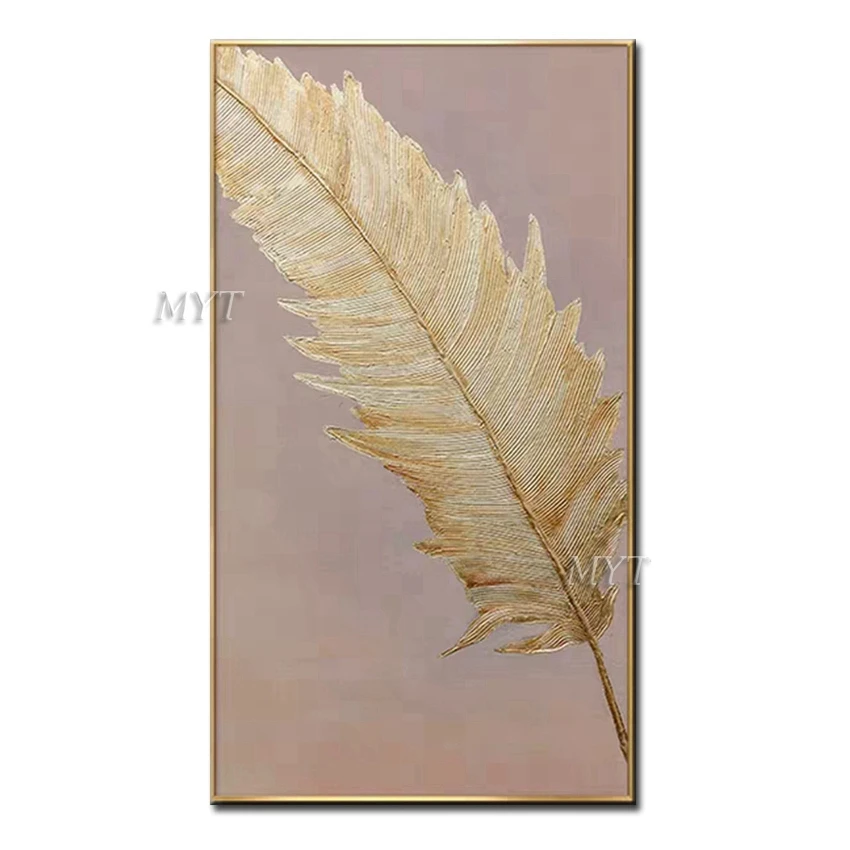 

Modern Colors Feathers of Abstract Canvas Oil Paintings On Canvas Pictures Wall Art Canvas for Living Room Decoration No Framed