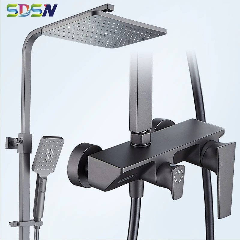 SDSN Bathroom Shower System Lift Bar Adjust Height Bath Shower Faucet Rainfall Shower Mixer Hot and Cold Bathroom Shower System
SDSN Bathroom Shower System Lift Bar Adjust Height Bath Shower Faucet Rainfall Shower Mixer Hot and Cold Bathroom Shower System