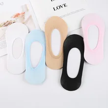 

8PCS=4pairs Spring Summer Women Socks Solid Color Fashion Wild Shallow Mouth Girls Female Invisible No Show Boat Slipper Socks