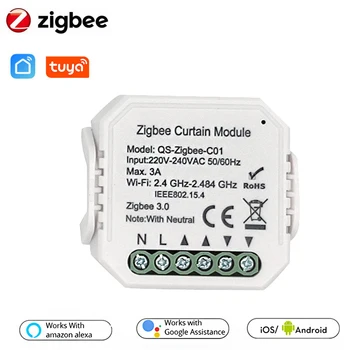 Tuya Smart Home Zigbee Curtain Switch Module,for Roller Shutter Blind Motor,110-240V,APP Control Support Alexa/ Google Home/Siri
Tuya Smart Home Zigbee Curtain Switch Module,for Roller Shutter Blind Motor,110-240V,APP Control Support Alexa/ Google Home/Siri