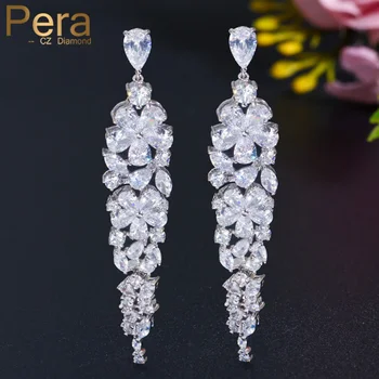 Pera Classic 8.2cm Pear Cut CZ Crystal Fashion Women Silver Color Long Dangle Drop Earrings for Prom Party Gift Jewelry E014
Pera Classic 8.2cm Pear Cut CZ Crystal Fashion Women Silver Color Long Dangle Drop Earrings for Prom Party Gift Jewelry E014