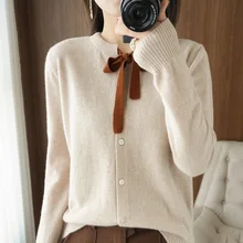 Spring,Autumn and Winter New Wool Cardigan Women's Single-Breasted Sweater Loose Round Neck Tether 100% Pure Wool Sweater Jacket
Spring,Autumn and Winter New Wool Cardigan Women's Single-Breasted Sweater Loose Round Neck Tether 100% Pure Wool Sweater Jacket