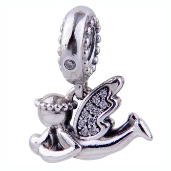 New 925 Sterling Silver Bead Charm Angel of Love Heart With Crystal Pendant Beads Fit Bracelet Bangle Diy Jewelry
New 925 Sterling Silver Bead Charm Angel of Love Heart With Crystal Pendant Beads Fit Bracelet Bangle Diy Jewelry