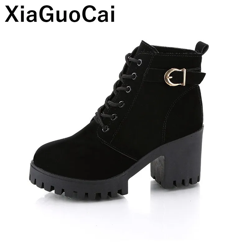 Autumn Winter Women Ankle Boots High Heel Plush Woman Shoes Platform Female Martin Boots Lace Up Buckle Ladies Footwear Fashion
Autumn Winter Women Ankle Boots High Heel Plush Woman Shoes Platform Female Martin Boots Lace Up Buckle Ladies Footwear Fashion
