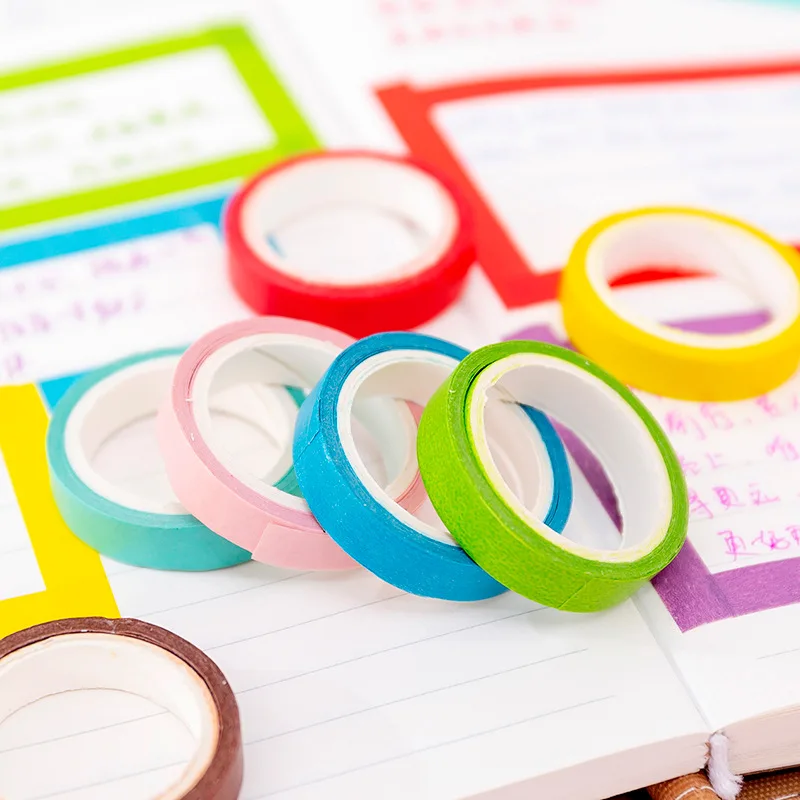 Rainbow shredded and paper tape 10 one boxed student DIY hand account decorative stickers stationery
Rainbow shredded and paper tape 10 one boxed student DIY hand account decorative stickers stationery