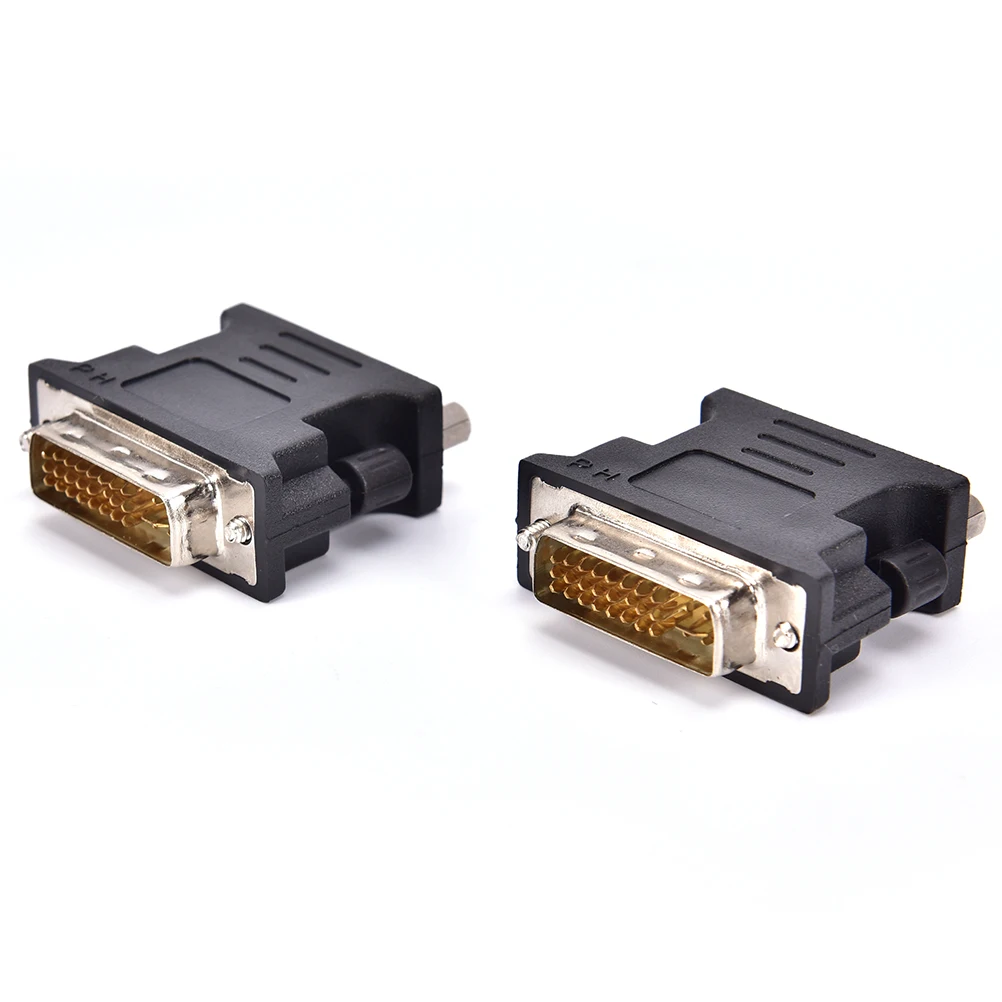 1PCS DVI-I 24+5 Male Pin DVI Male To VGA 15 Female Video Converter Adapter For PC Laptop HDTV LCD DVD Computer Projector