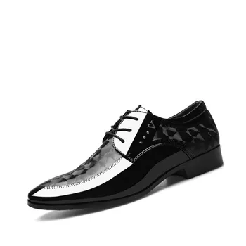 New 2020 Men Dress Shoes Large Plus Size Black Leather Shoes Designer Formal Wedding Shoes Pointed Toe Footwear 
New 2020 Men Dress Shoes Large Plus Size Black Leather Shoes Designer Formal Wedding Shoes Pointed Toe Footwear