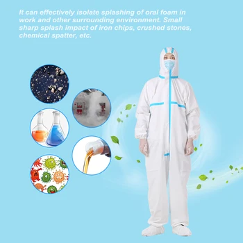 Medical Disposable Coveralls Dust-proof Clothes Isolation Gown Labour Suit Universal Antistatic Security Protection Clothing 
Medical Disposable Coveralls Dust-proof Clothes Isolation Gown Labour Suit Universal Antistatic Security Protection Clothing