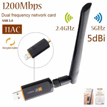 Mini Wireless Network Card 5.8GHz+2.4GHz Dual-Band WiFi Signal Receiver Transmitter 1200M Wi-Fi Adapter Dongle
Mini Wireless Network Card 5.8GHz+2.4GHz Dual-Band WiFi Signal Receiver Transmitter 1200M Wi-Fi Adapter Dongle