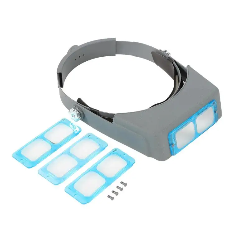 1.5x 2x 2.5x 3.5x Adjustable 4 Lens Magnifying Glass Headband Magnifier Glass Loupe for Watch Repair Welding Reading
1.5x 2x 2.5x 3.5x Adjustable 4 Lens Magnifying Glass Headband Magnifier Glass Loupe for Watch Repair Welding Reading
