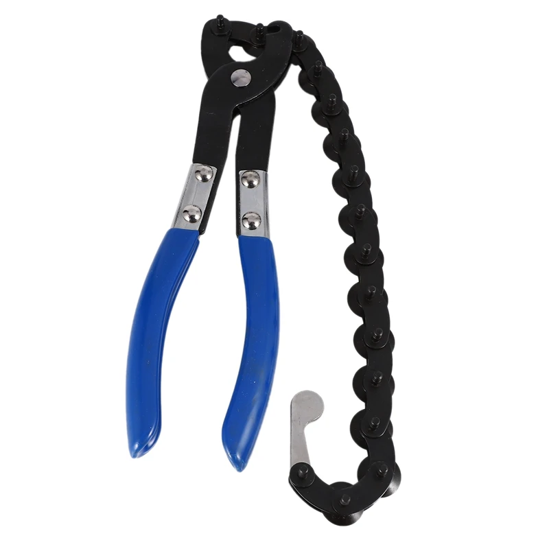 Chain Exhaust Tube Pipe Cutter 15 Cutting Wheels Blade Pipe Cutter Automotive Exhaust and Tailpipe Chain Cutter Tool