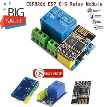 ESP8266 ESP-01S Wifi Relay Module Things Smart Home, Smart Home Remote Control Switch for Arduino Phone App Wireless Wifi Module
ESP8266 ESP-01S Wifi Relay Module Things Smart Home, Smart Home Remote Control Switch for Arduino Phone App Wireless Wifi Module