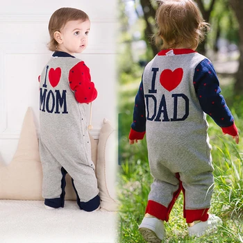 New Born Winter Knitting Jumpsuit Newborn Baby Girls Boys Mom Dad Romper Knitted Infant Dungarees Outfits 0 1sth Birthday Outfit
New Born Winter Knitting Jumpsuit Newborn Baby Girls Boys Mom Dad Romper Knitted Infant Dungarees Outfits 0 1sth Birthday Outfit